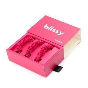 New 3 pack Silk Blissy Skinny Scrunchies - Hibiscus